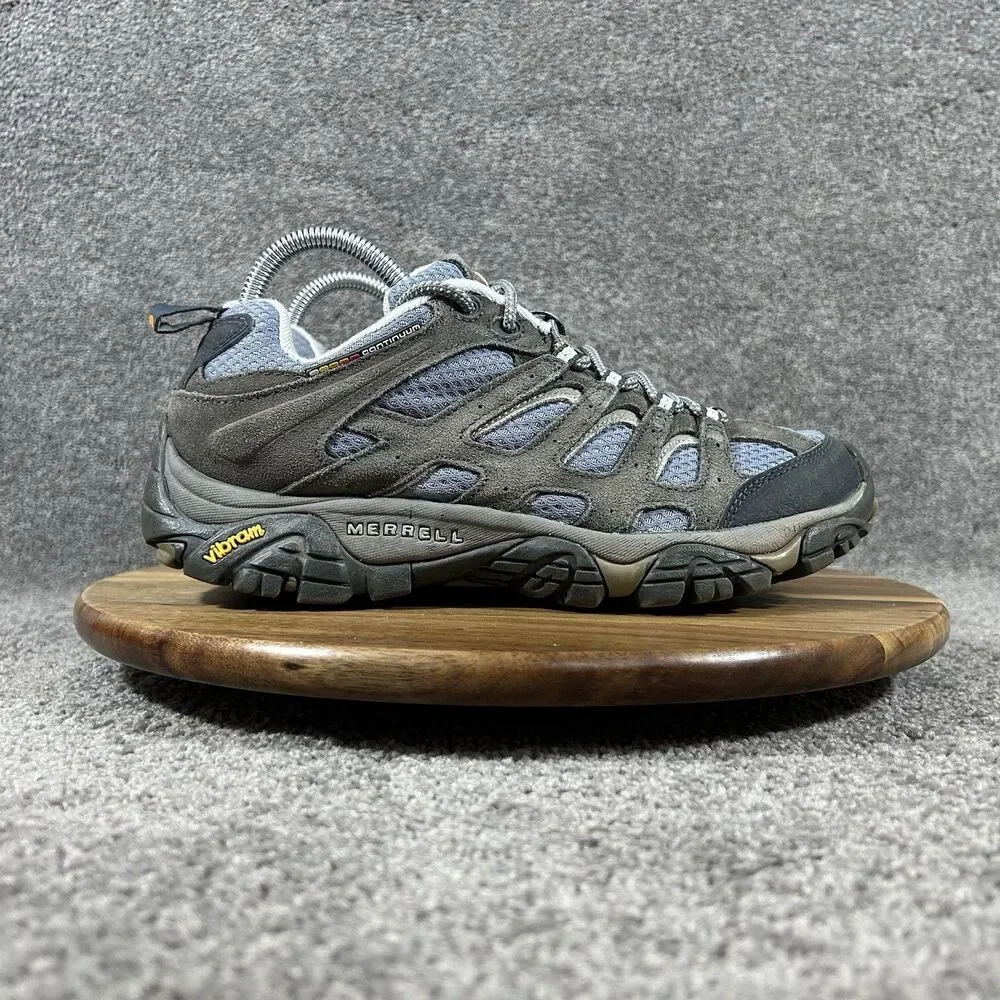 Merrell Moab 2 Ventilator Women’s Size 9 Gray Blue Mid Trail Hiking Shoes Used